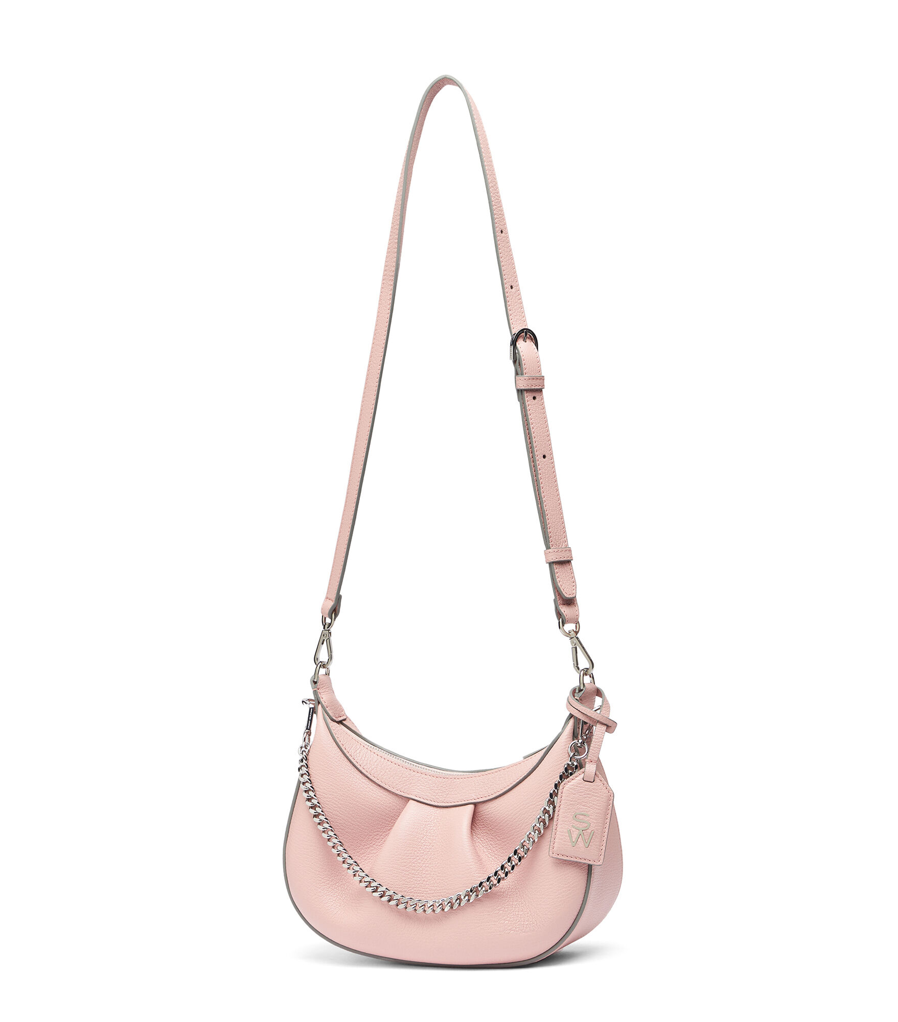 STELLAR CRESCENT BAG in BALLET for Women | Stuart Weitzman®
