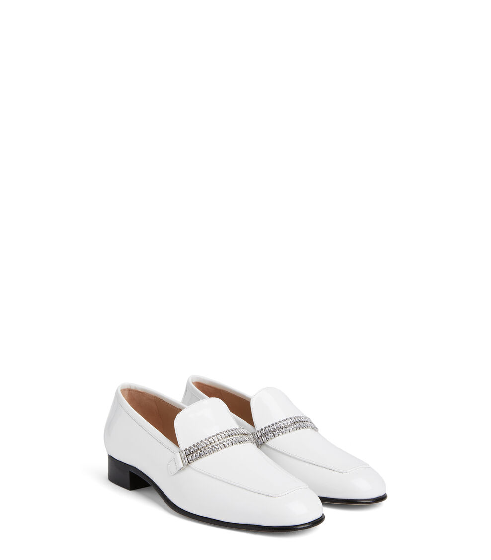 Stuart Weitzman SUPERGLAM LOAFER WHITE SE104PATWHT