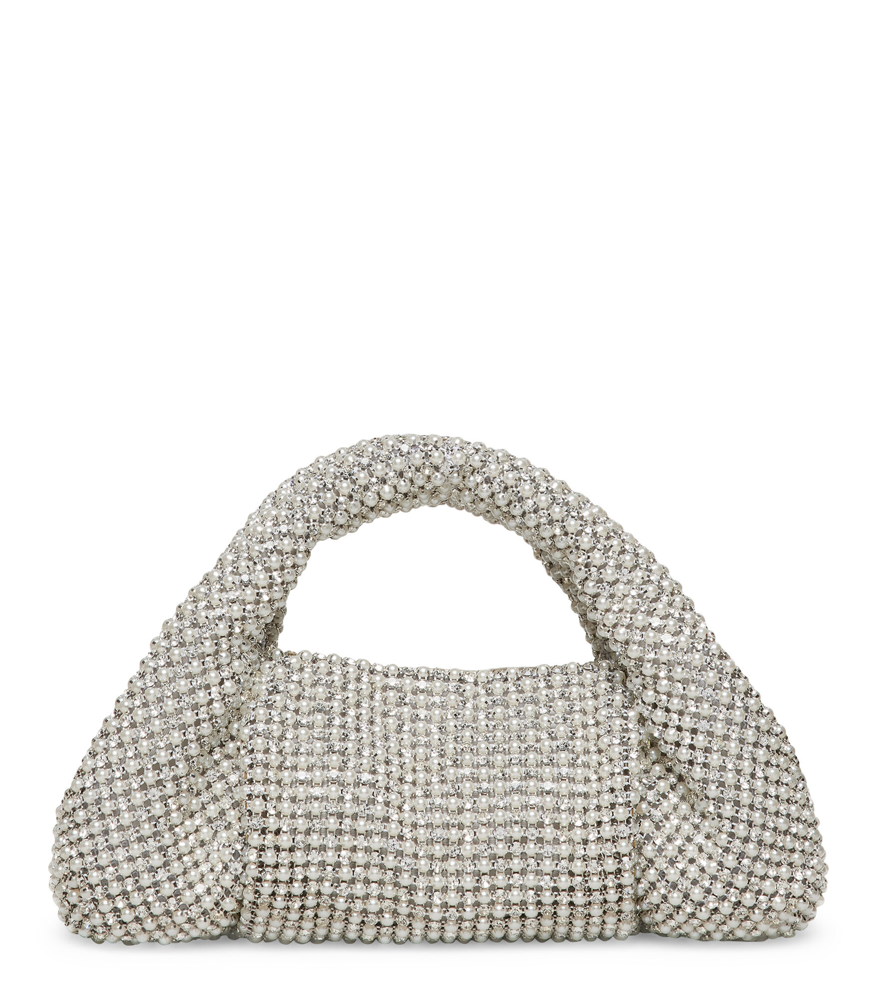 THE MODA CRYSTAL PEARL MINI TOTE, SACS, , MESH AVEC CRISTAUX ET PERLES - Stuart Weitzman - Modalova