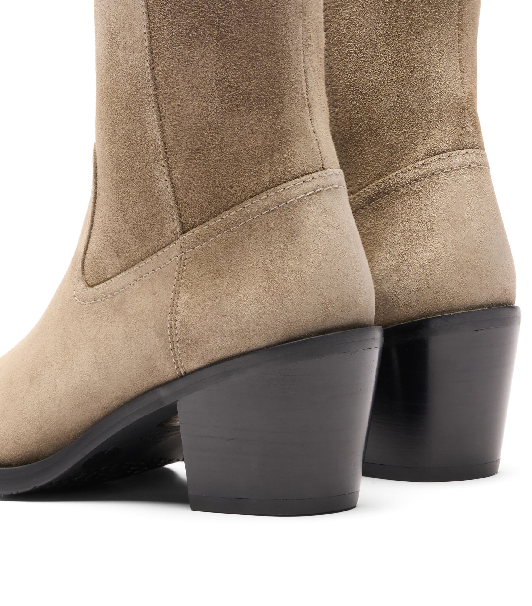 TATE BOOTIE in SMOKEY TAUPE/BLACK for Women | Stuart Weitzman®