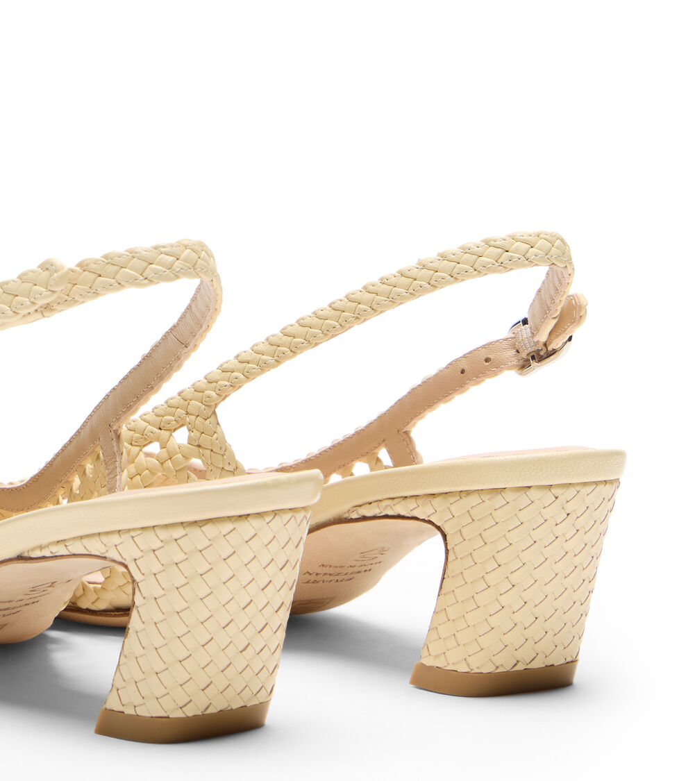 Stuart Weitzman STASSI WOVEN SLINGBACK 50 STRAW SN778FIKSTR