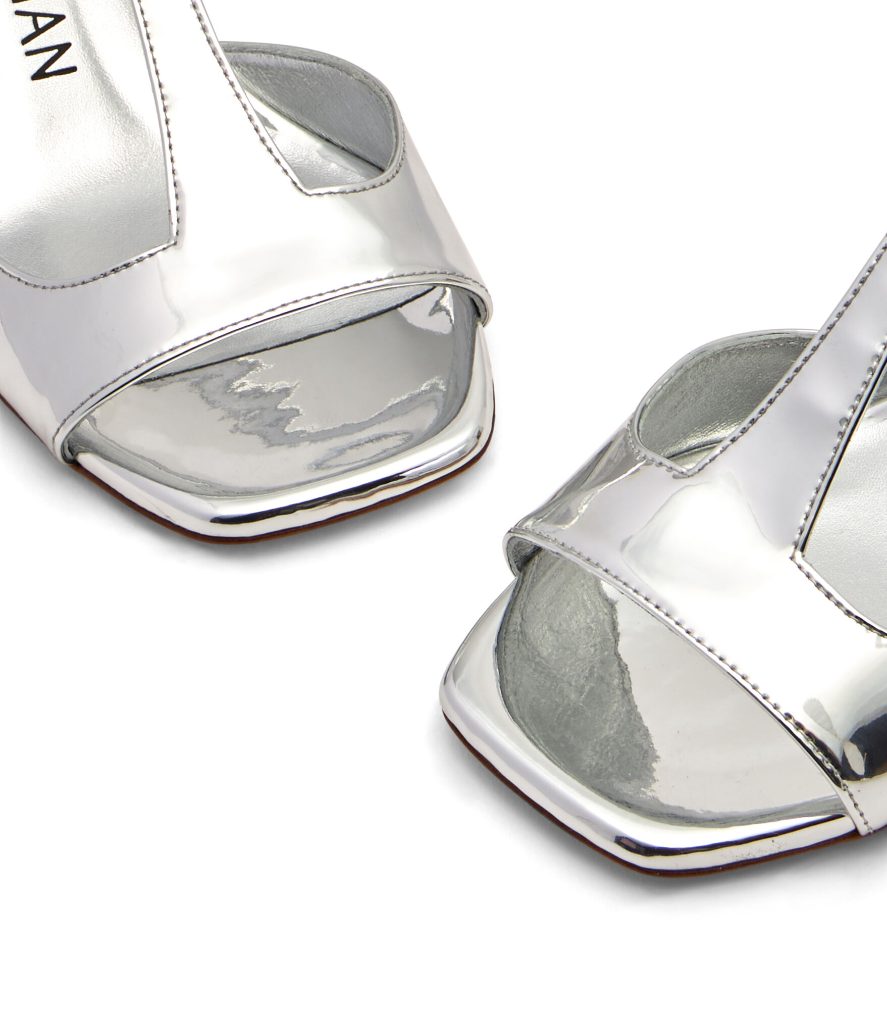 FLAREBLOCK T-STRAP SANDAL in SILVER for Women | Stuart Weitzman®