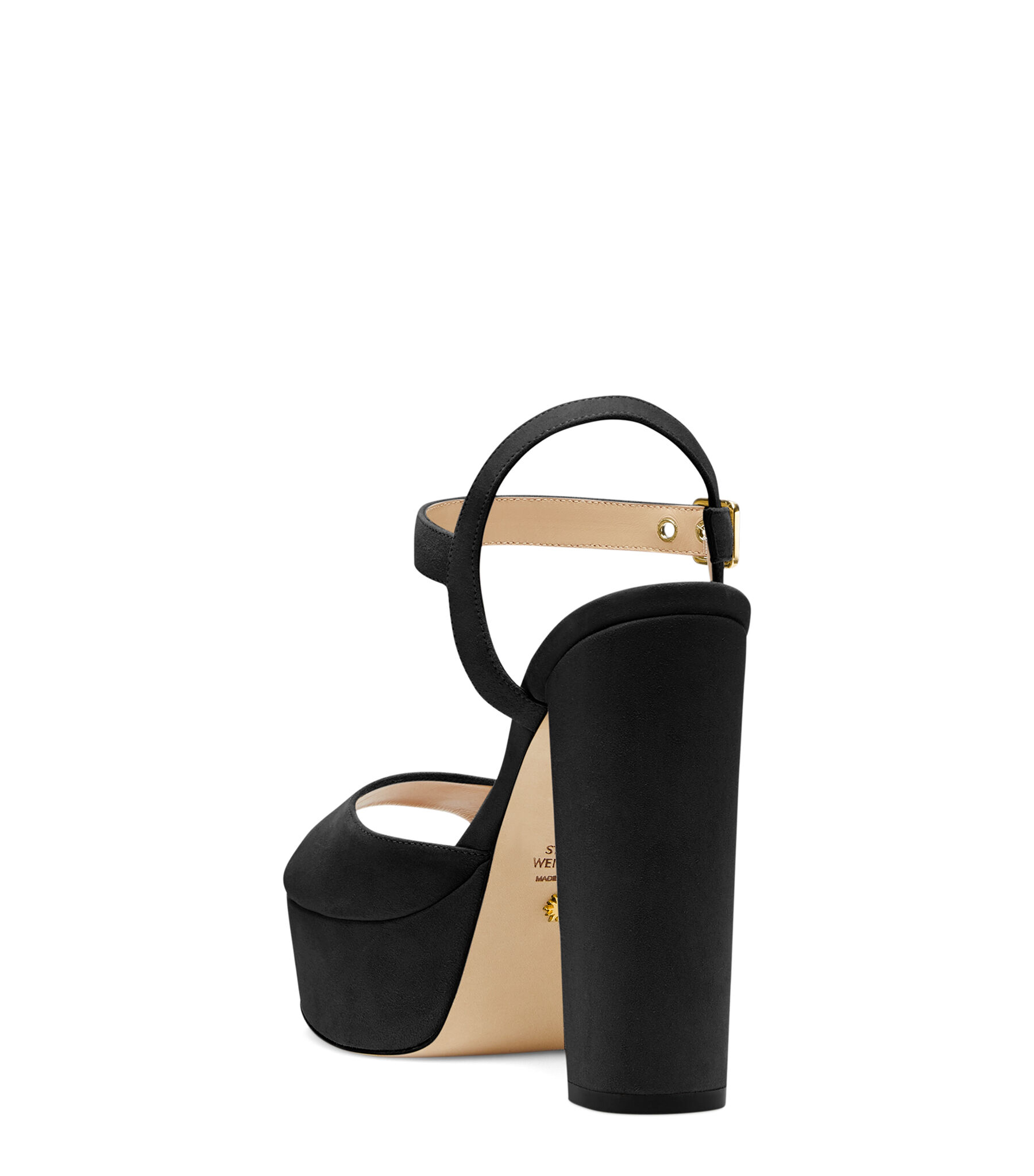 RYDER 95 PLATFORM SANDAL in BLACK for Women | Stuart Weitzman®