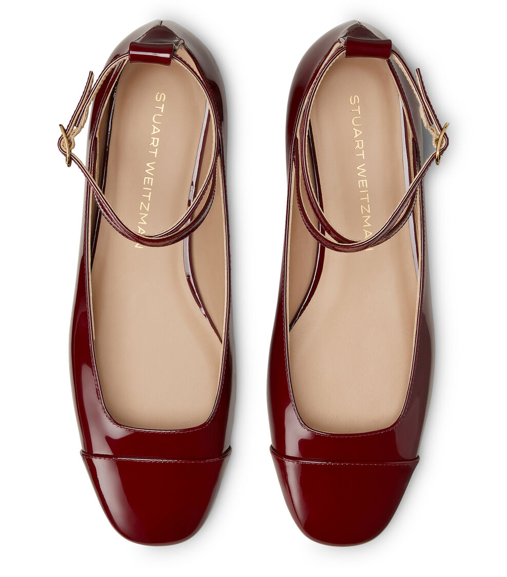 Stuart Weitzman EDEN STRAP FLAT Stuart Weitzman EDEN STRAP FLAT ROSEWOOD SJ381PATN4E