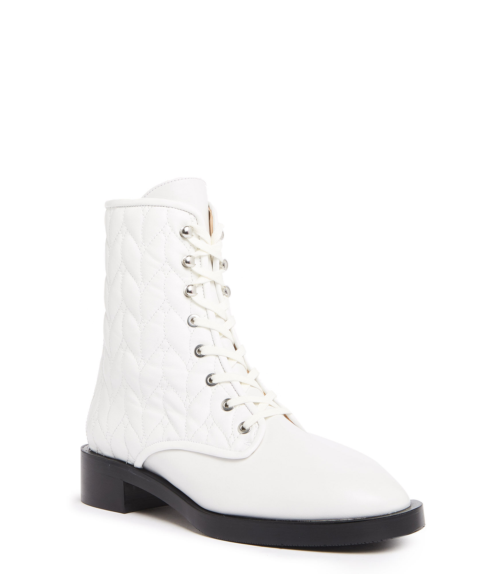 Stuart weitzman hotsell white combat boots