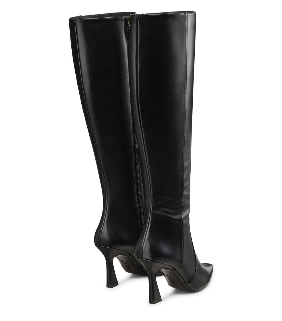 Stuart Weitzman VINNIE ZIP BOOT 85 BLACK SM583SMOBLK