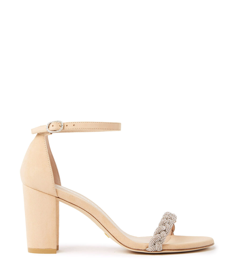Stuart Weitzman NEARLYNUDE HIGHSHINE SANDAL&nbsp; ADOBE SC646SUEAJM