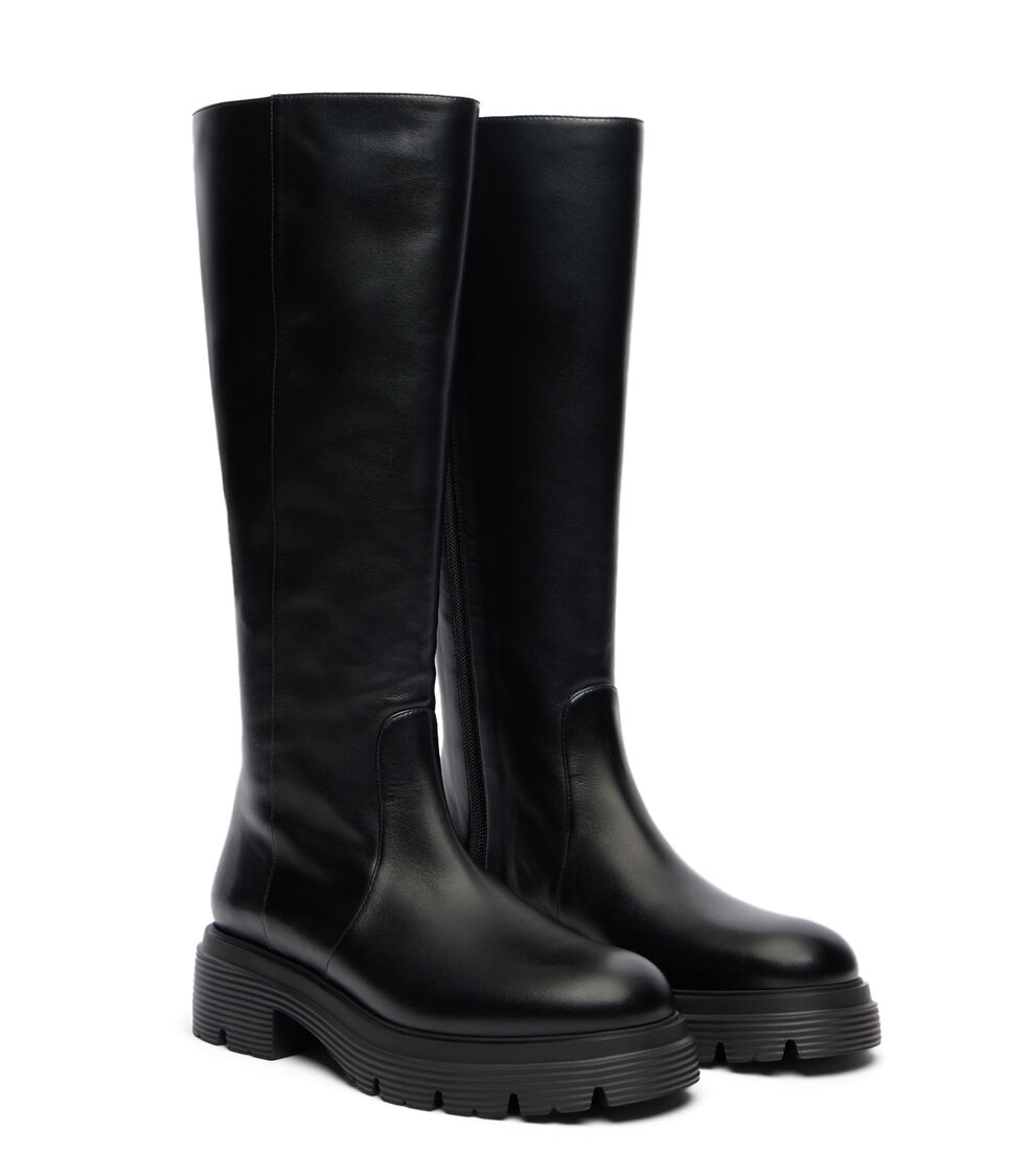 Stuart Weitzman HUDSON LITE ZIP BOOT BLACK SM563SMOBLK