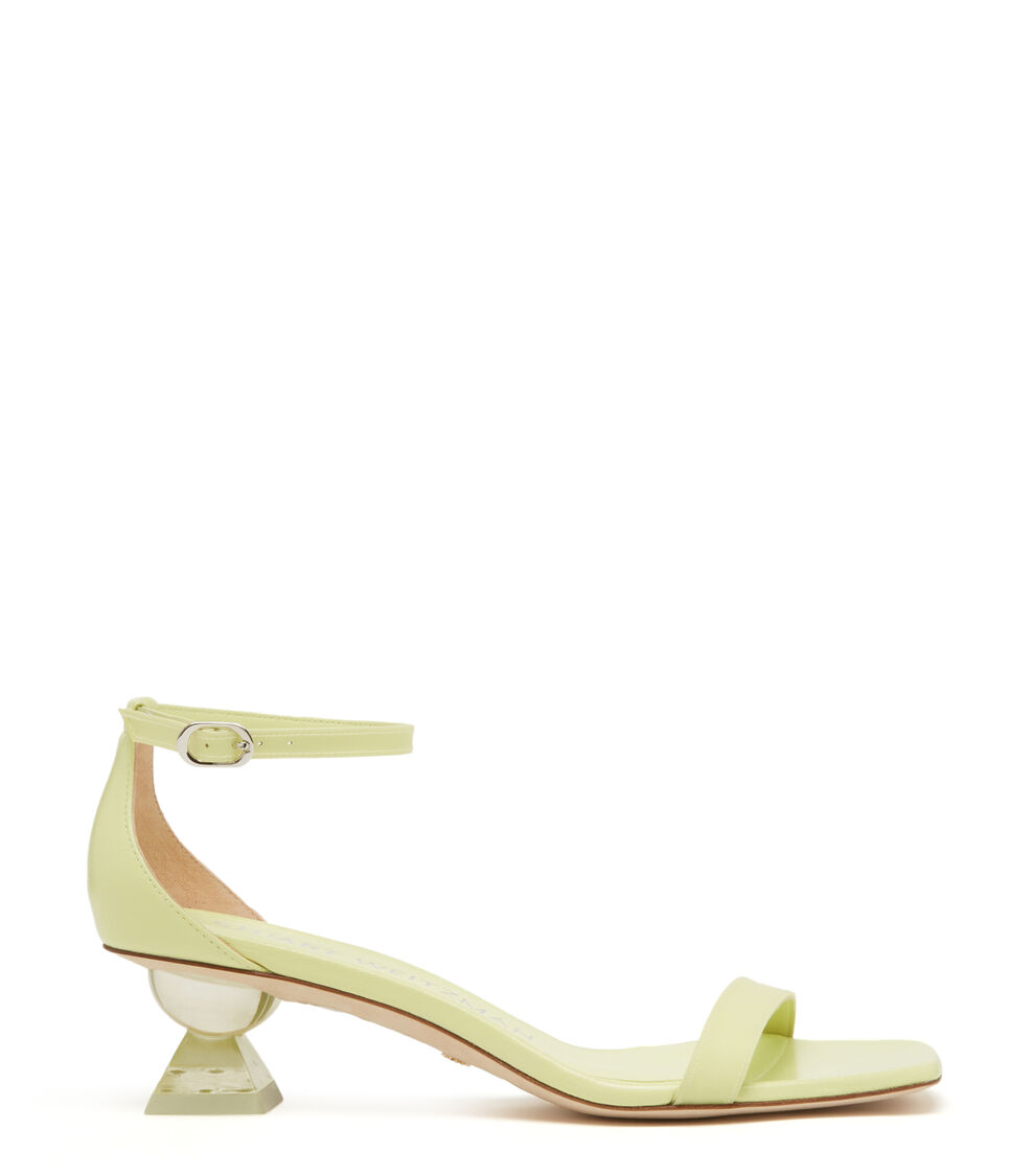 Stuart Weitzman LUCITE NUDIST SCULPT 50 ELECTRIC LIME SA613FOPSJ9