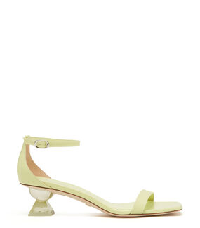 Stuart Weitzman LUCITE NUDISTSCULPT 50 ELECTRIC LIME SA613FOPSJ9