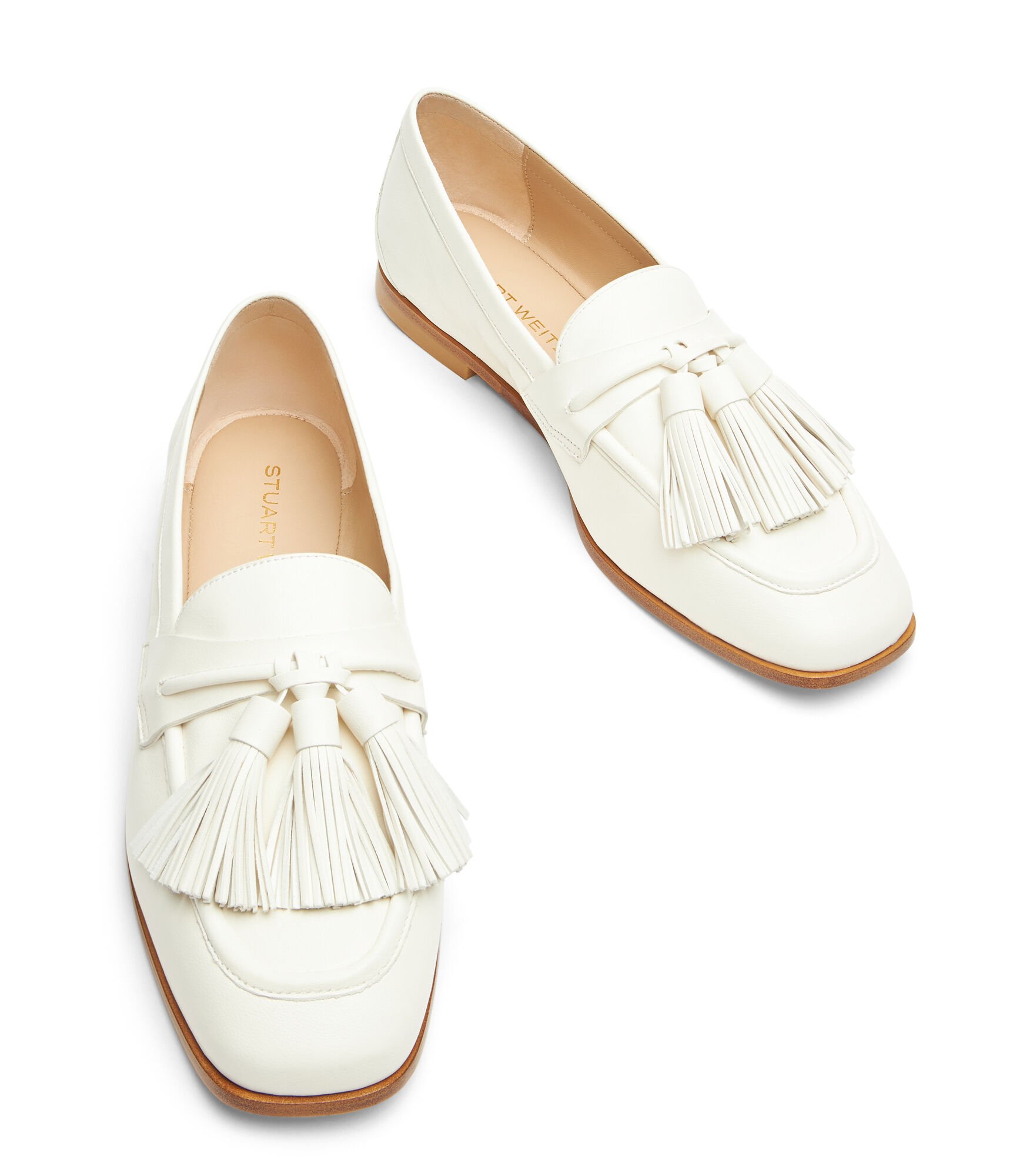 LINDI TASSEL LOAFER in CREAM for Women Stuart Weitzman