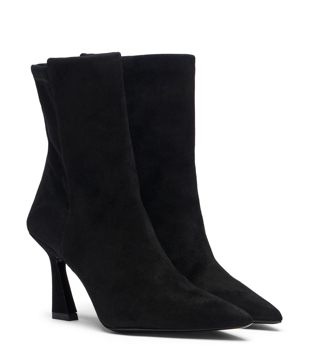 Stuart Weitzman 5050 VINNIE BOOTIE 85 BLACK SM438SSHBLK