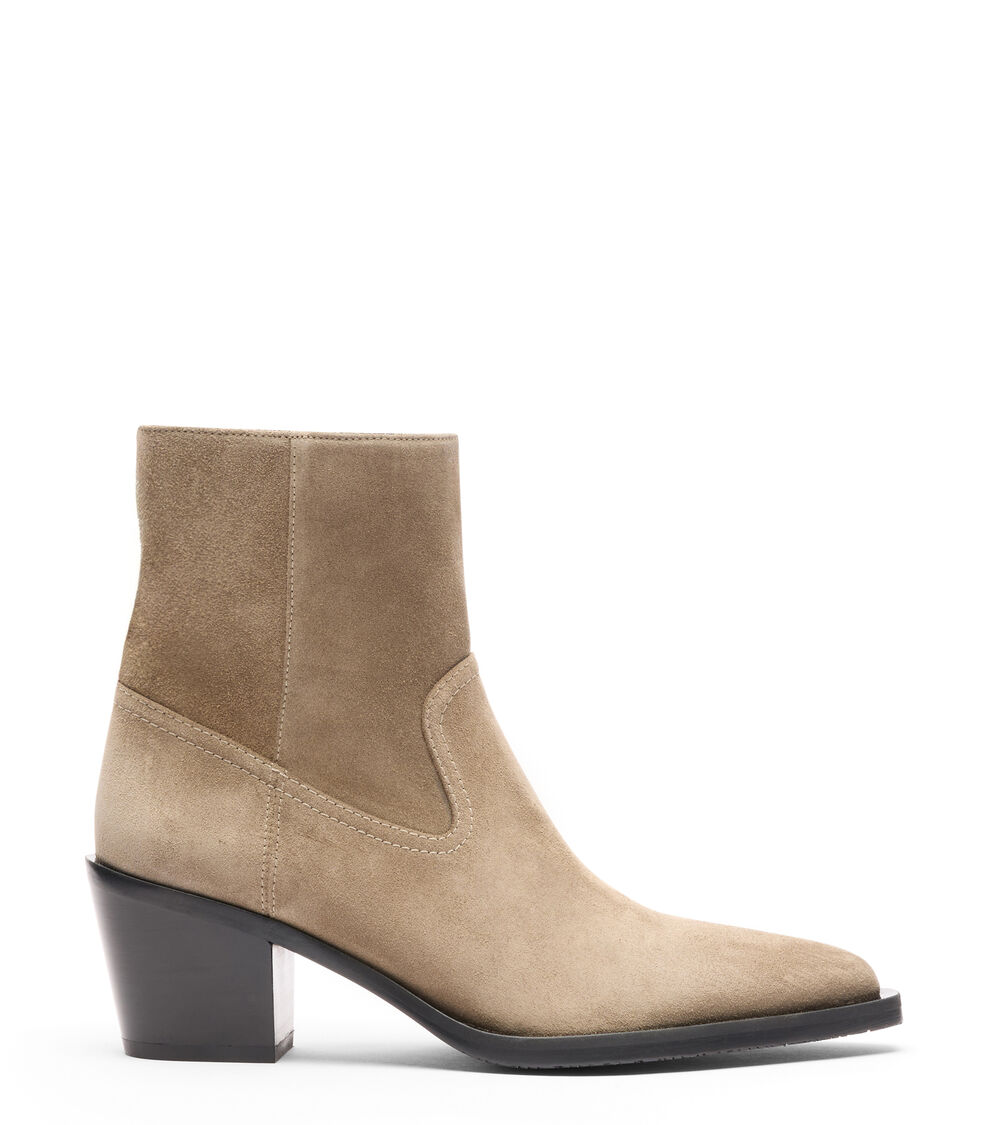 Stuart Weitzman TATE BOOTIE SMOKEY TAUPE/BLACK SK186SKDY7O