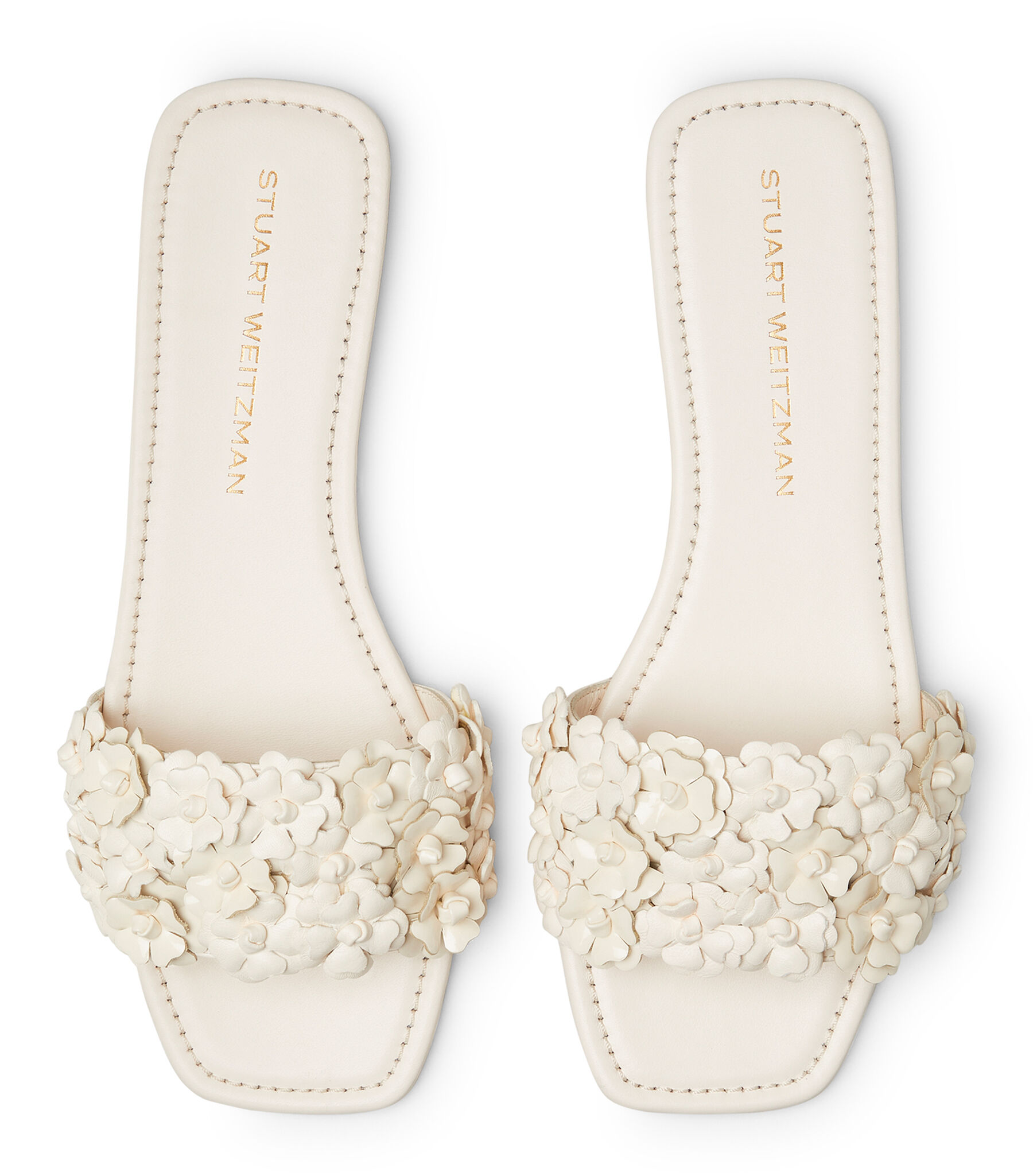 MEADOW FLAT SLIDE in SEASHELL for Women | Stuart Weitzman®