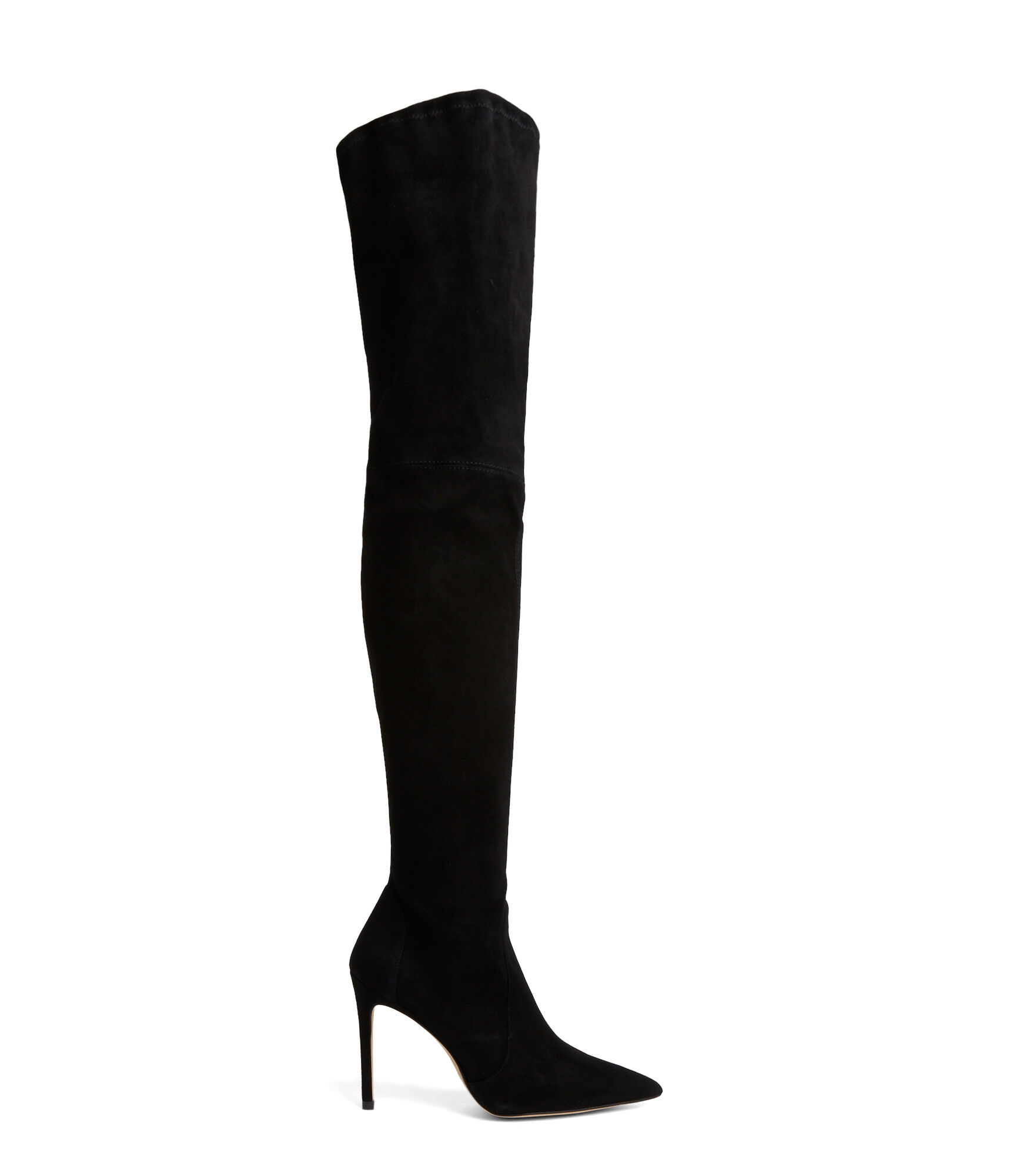 Stuart Weitzman , Ultrastuart 100 Stretch Boot, Boots And Booties, Black, Suede Stretch