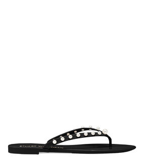 Stuart Weitzman GOLDIE JELLY FLIP FLOP SCHWARZ SE239SEMBLK