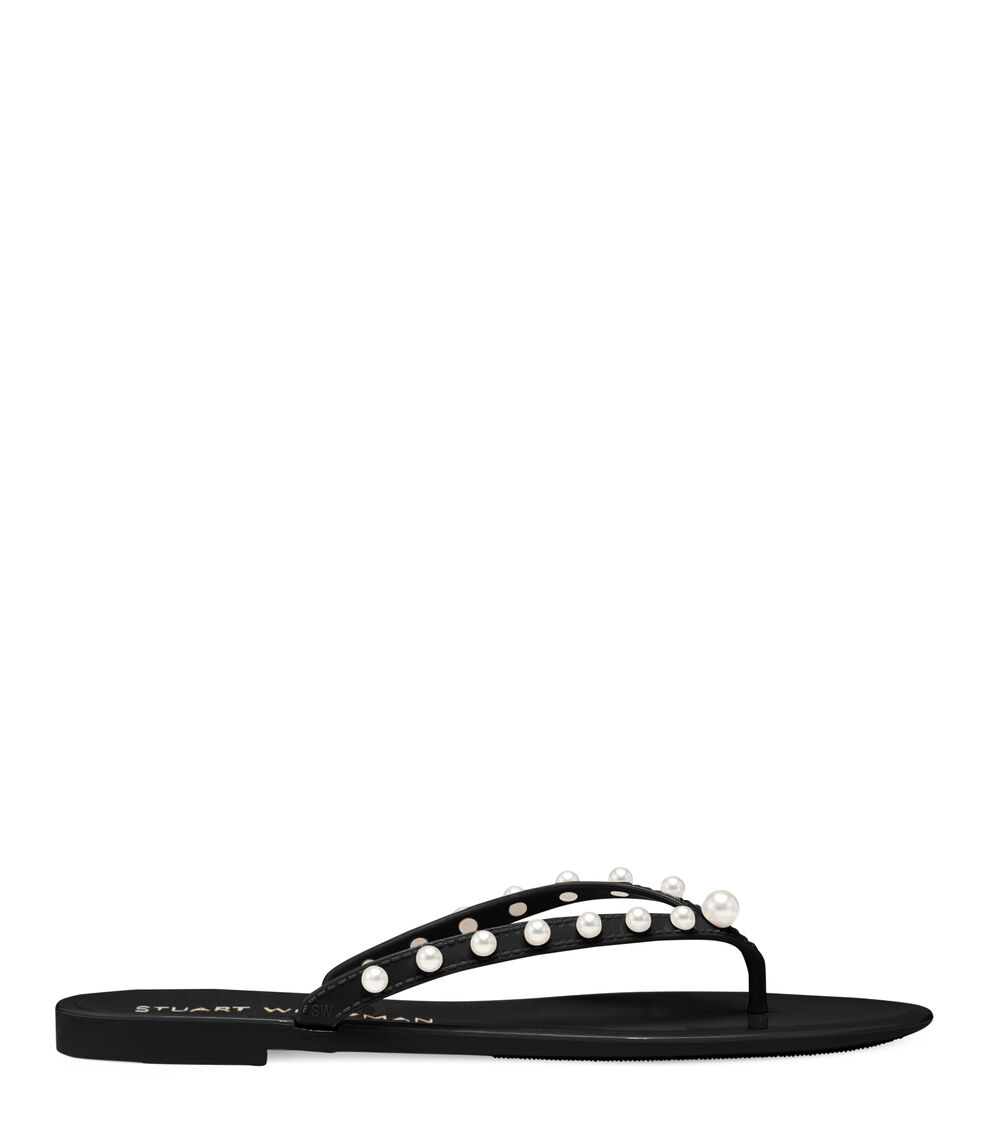 Stuart Weitzman GOLDIE JELLY FLIP FLOP Stuart Weitzman GOLDIE JELLY FLIP FLOP BLACK SE239SEMBLK