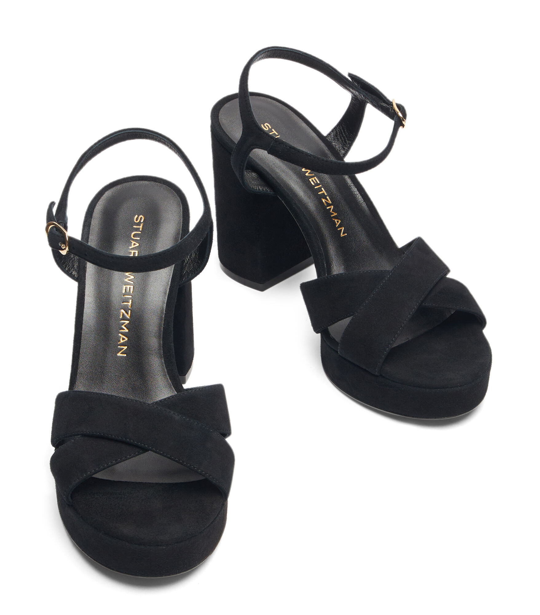 Stuart weitzman suede platform sandals clearance