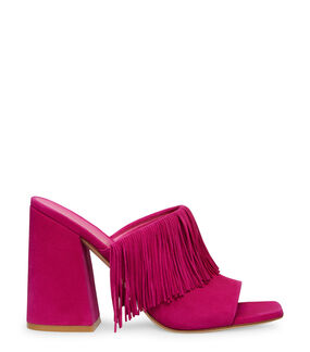 Stuart Weitzman TIA FRINGE 100 SLIDE BEGONIA SG916SUEBGN