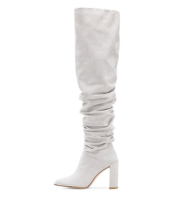 Stuart weitzman light grey boots on sale