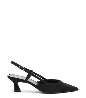 Stuart Weitzman VINNIE 50 SLINGBACK BLACK SJ433SUEBLK