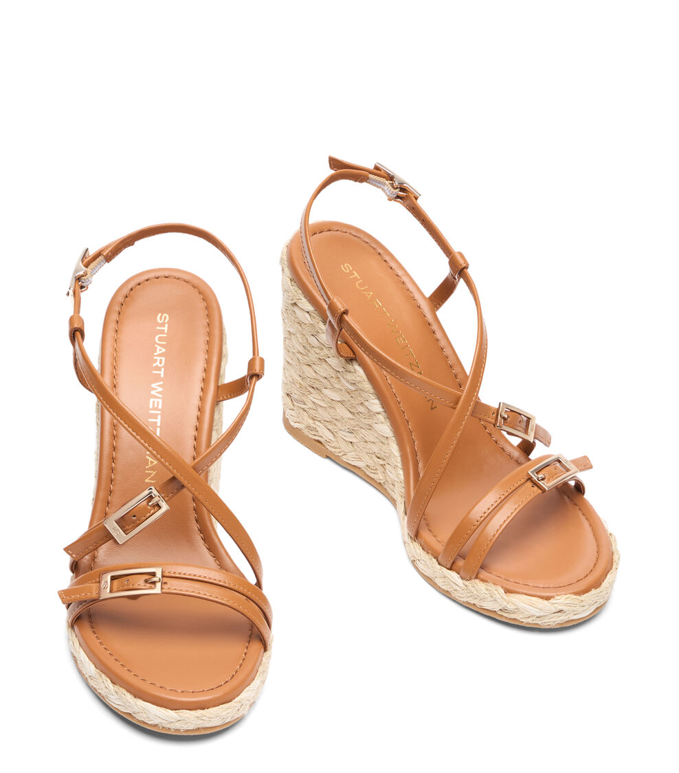 Stuart Weitzman GEORGIE ESPADRILLE WEDGE Stuart Weitzman GEORGIE ESPADRILLE WEDGE MACCHIATO/NATURAL SK804STJXWD