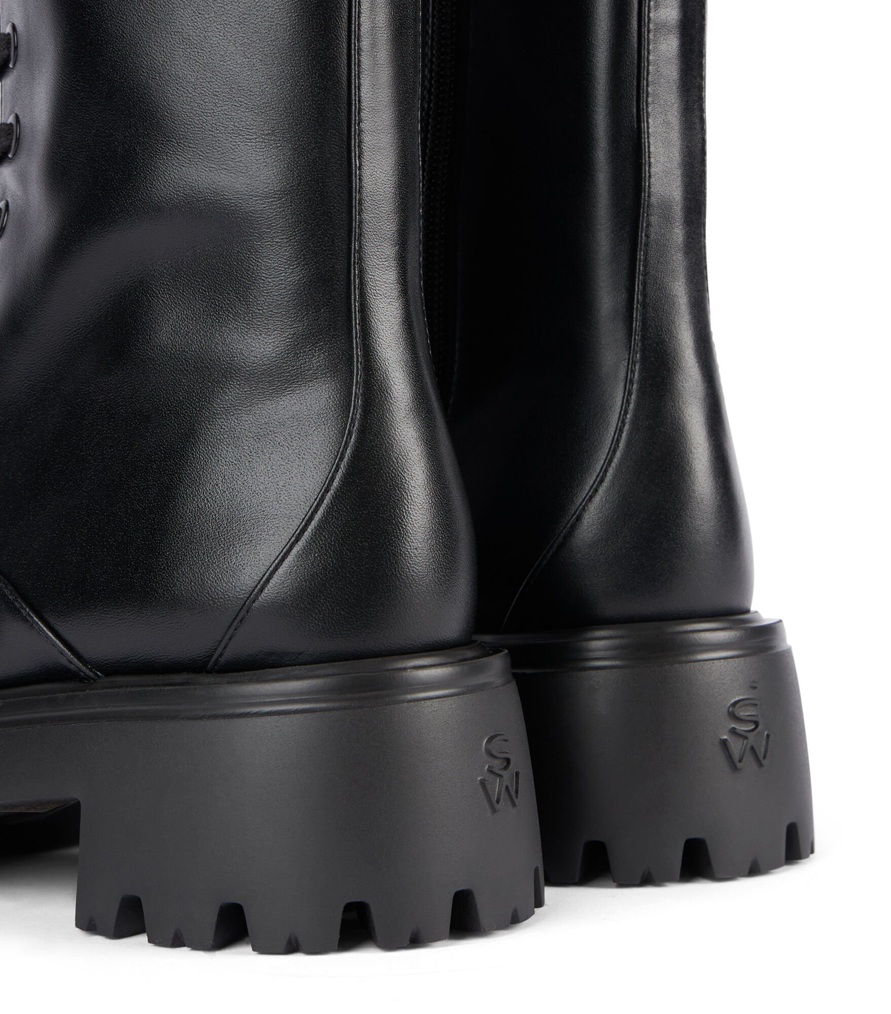 EMERSON LACE UP BOOTIE in BLACK for Women Stuart Weitzman