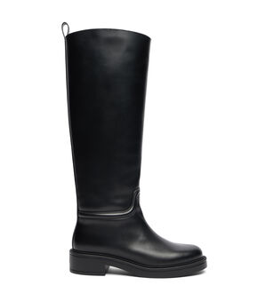 Bottes Mi-mollet Stuart Weitzman - Pointure 6 US (M) - Cuir Noir - Talon Bas Bloc - Occasion