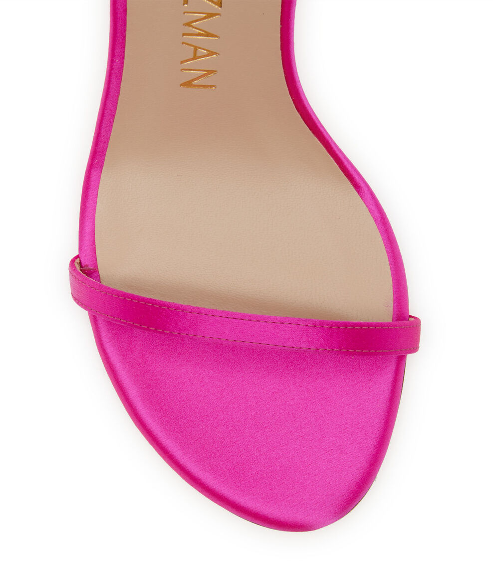 Stuart Weitzman BARELYNUDE 100 WRAP SANDAL FLAMINGO SC587SANCL6