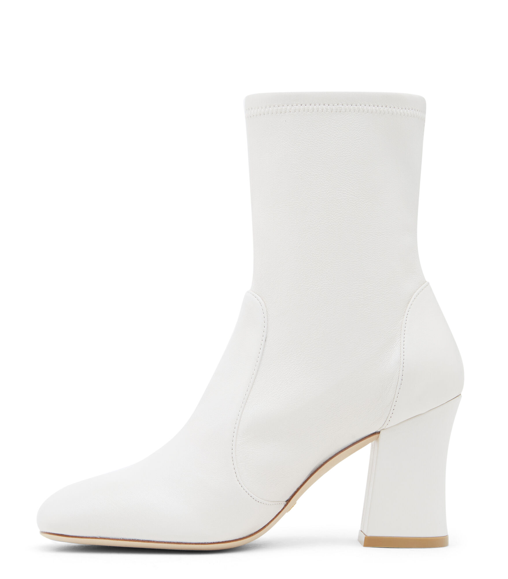 CURVEBLOCK 85 SOCK BOOTIE in CREAM for Women Stuart Weitzman