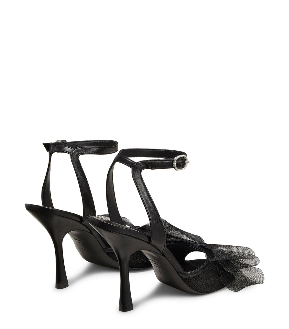 Stuart Weitzman BLUSHING BOW 100 SANDAL BLACK SJ470LCHBLK