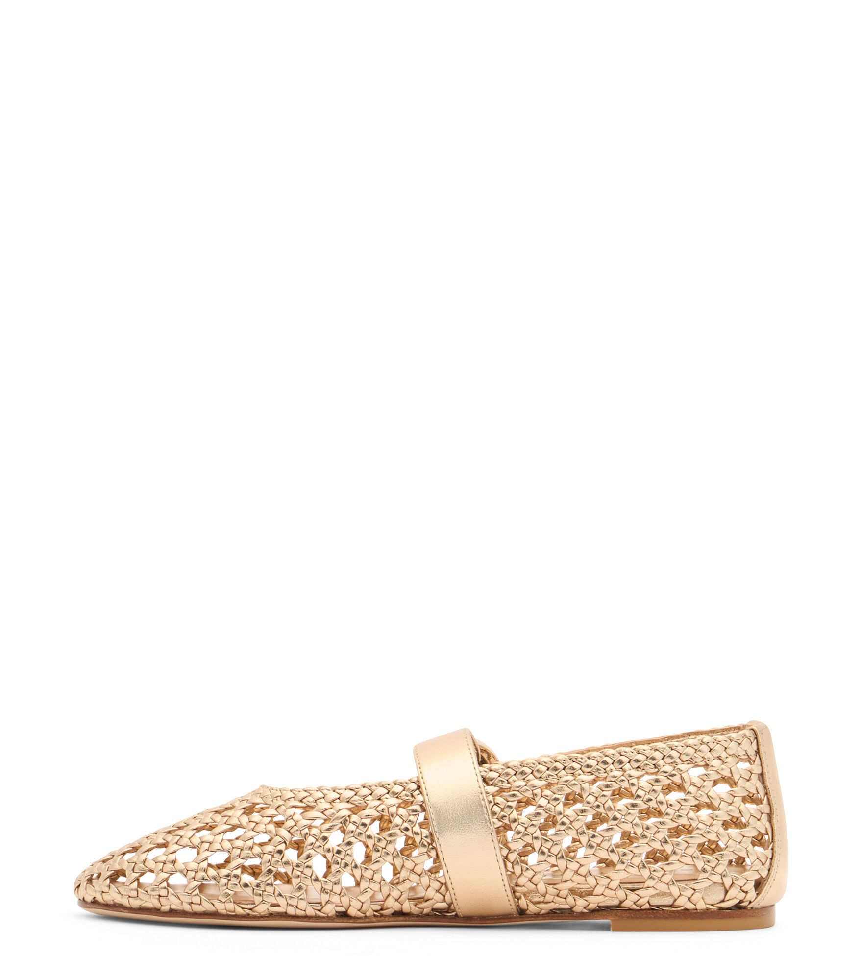 フラットシューズ Stuart Weitzman SS25 THEA MARYJANE BALLERINA (SK782MEW GOE) THEA MARY JANE in GOLDEN for Women | Stuart Weitzman®