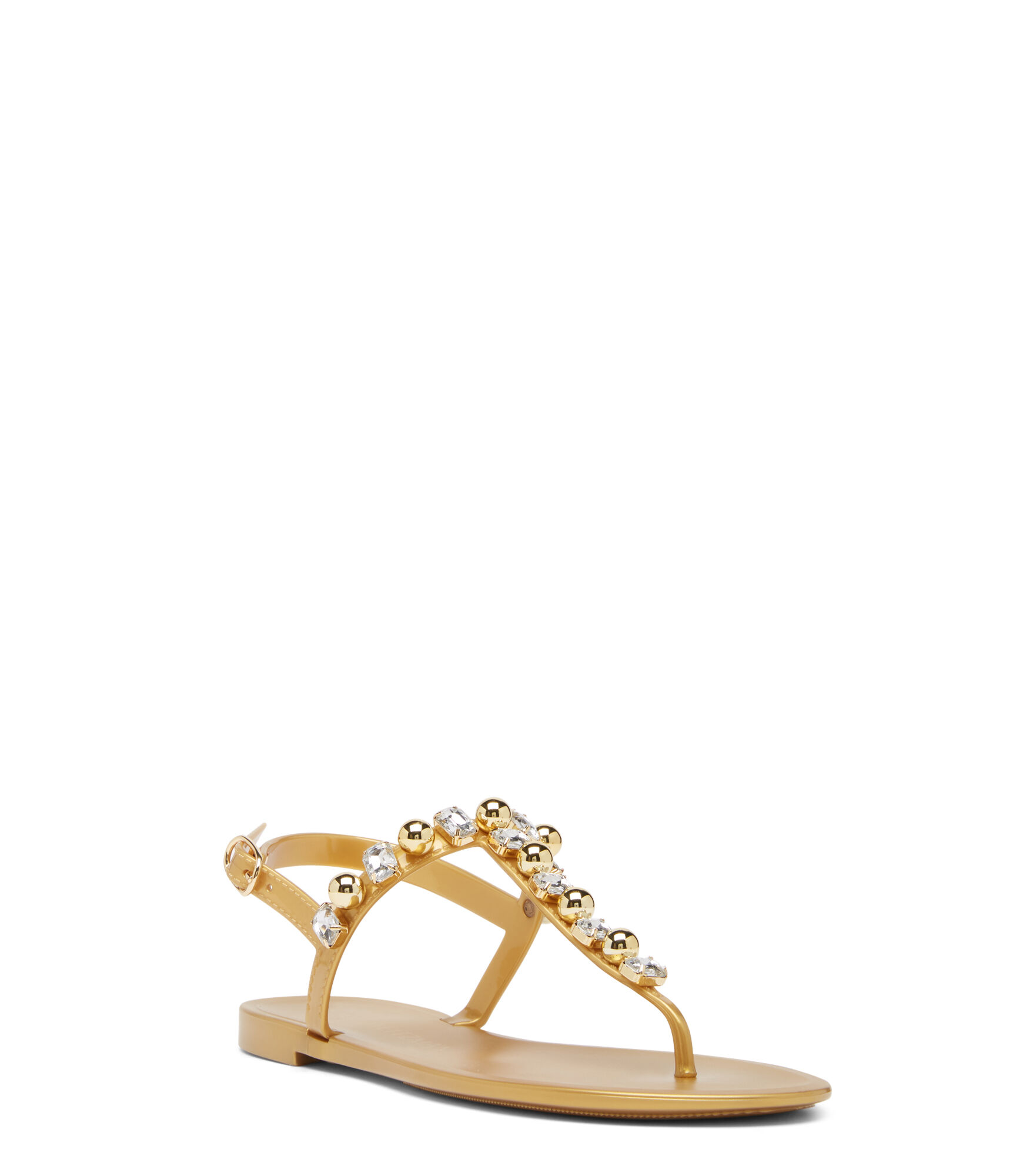 Stuart weitzman 2025 gold flat sandals