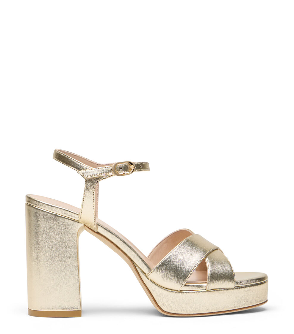 Stuart Weitzman DAYNA PLATFORM SANDAL LIGHT GOLD SJ010LIDLIO