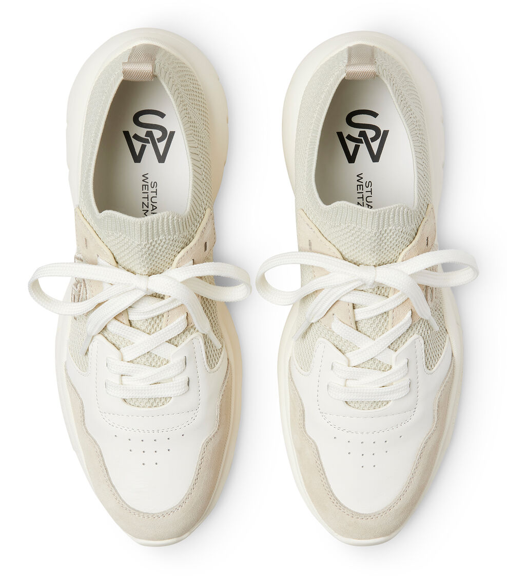 Stuart Weitzman 5050 SNEAKER LIGHT BEIGE/OFF WHITE SH301KNAWPH