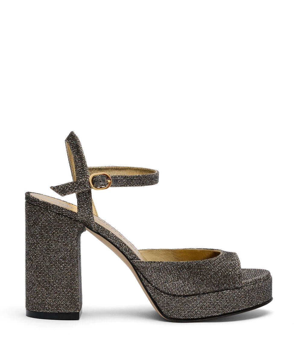 Stuart Weitzman DAYNA II PLATFORM SANDAL NEW PYRITE SK012NENVNO