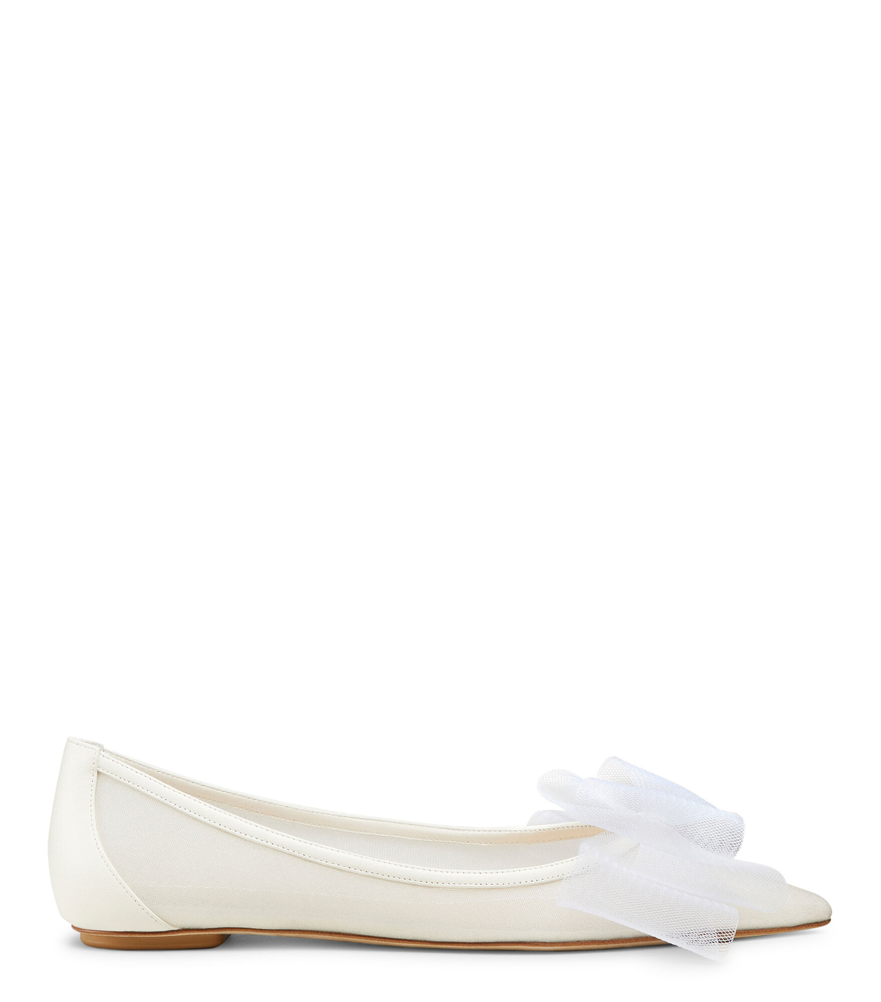 BLUSHING BOW FLAT, Last chance, CRÈME/, CUIR NAPPA LAQUÉ/MESH - Stuart Weitzman - Modalova