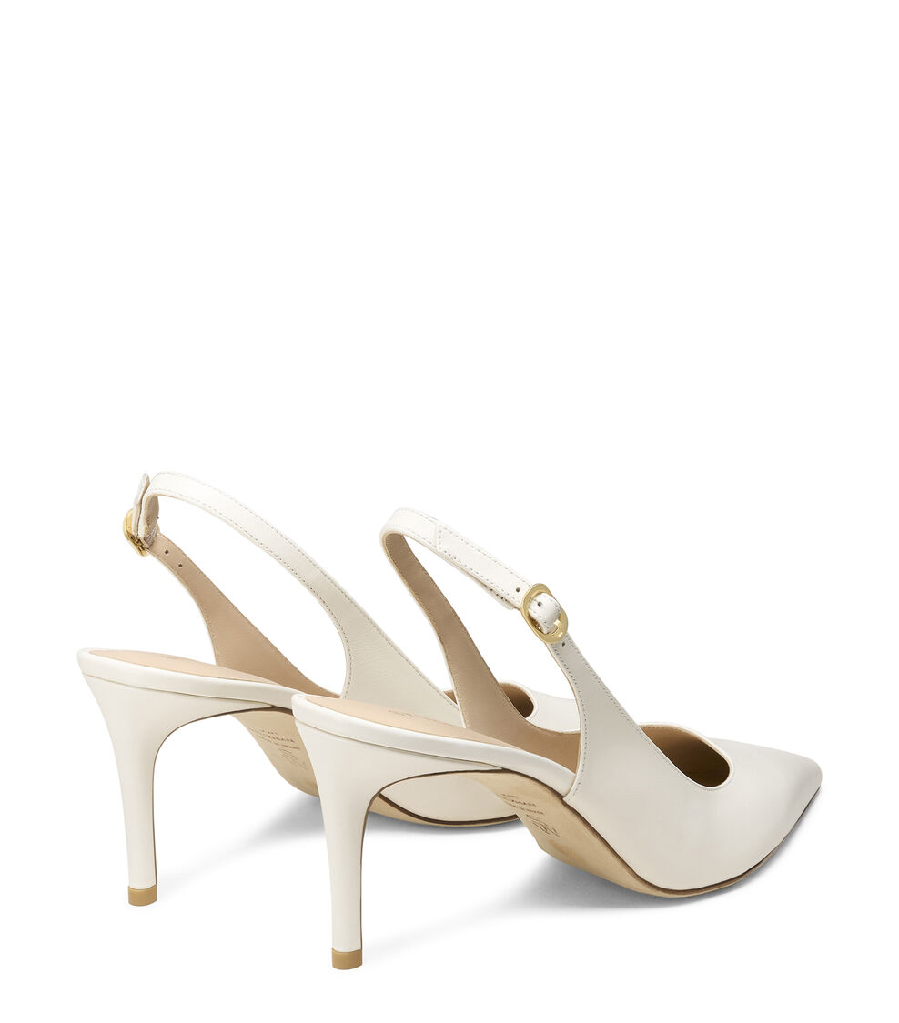 Stuart Weitzman STUART POWER SLINGBACK 75 CREAM SK668SMOCRM
