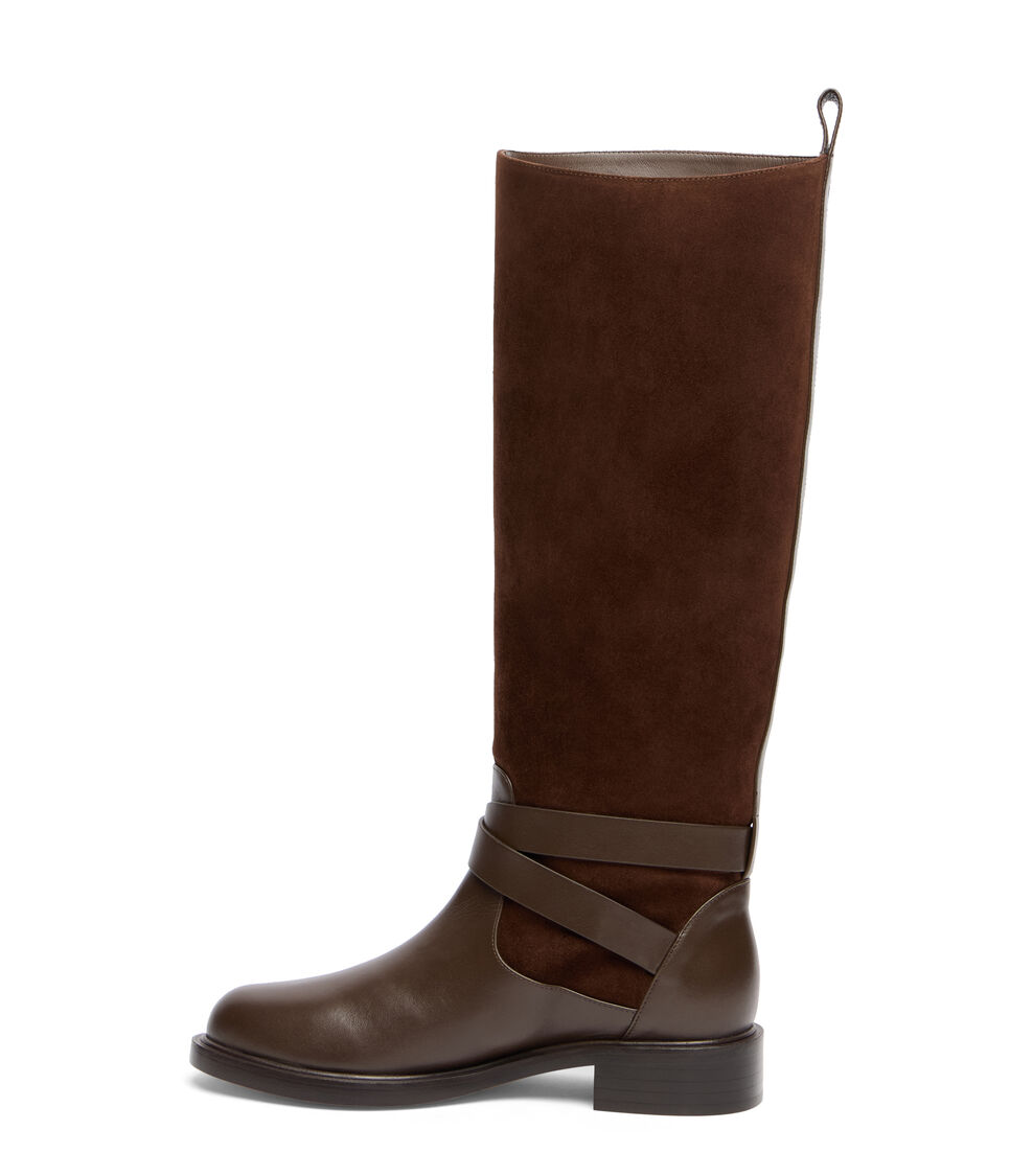 Stuart Weitzman BENNI RIDING BOOT WALNUT/WALNUT/DARK BROWN SM397JQJYIL