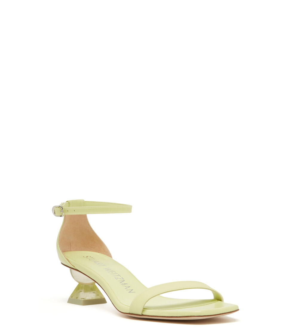 Stuart Weitzman LUCITE NUDIST SCULPT 50 ELECTRIC LIME SA613FOPSJ9