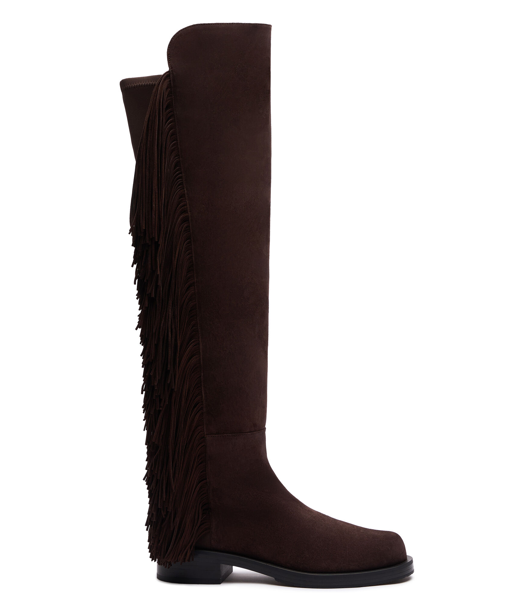 Cuissardes Plates en Cuir et Daim pour Femme Stuart Weitzman