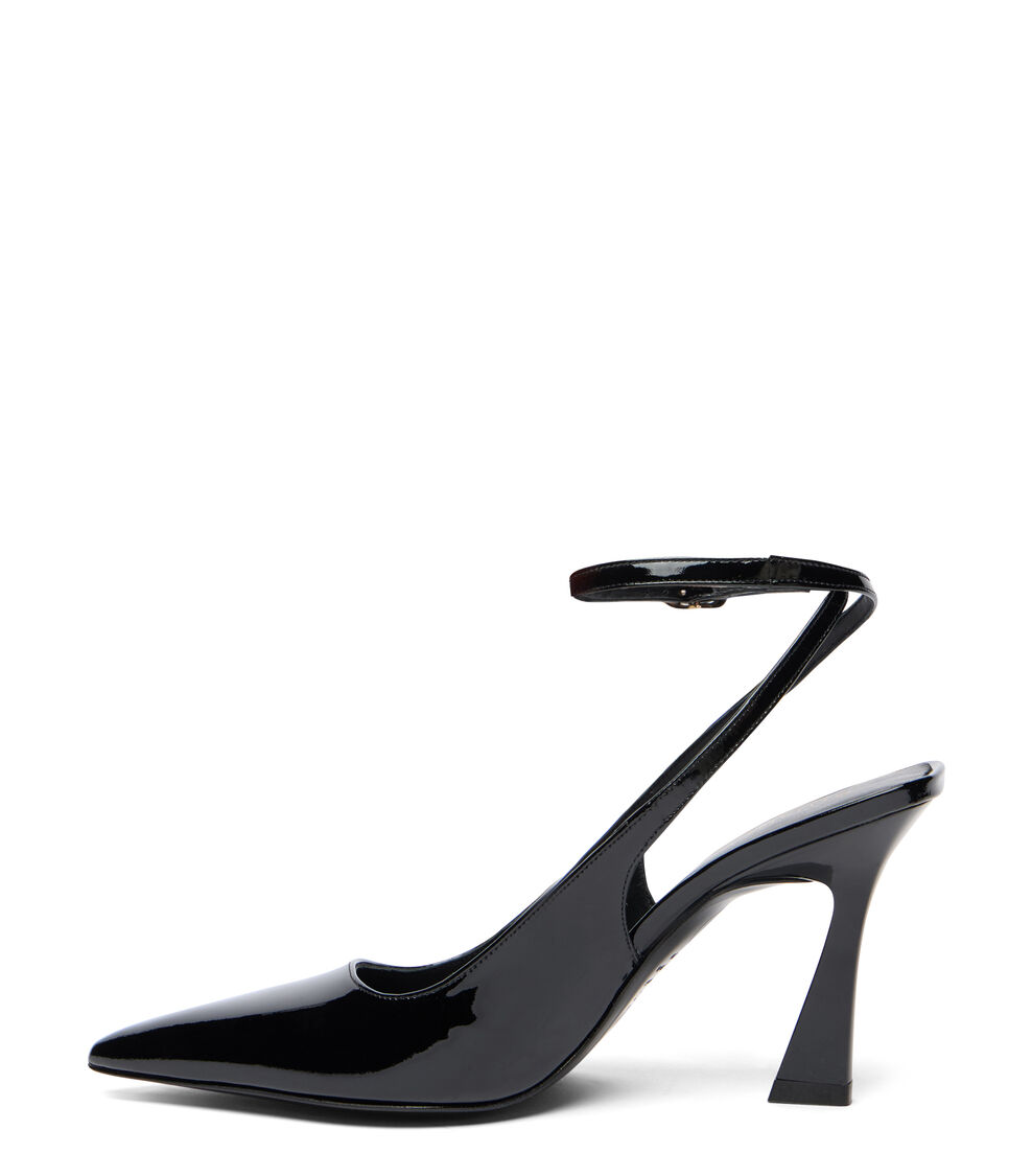 Stuart Weitzman VINNIE 85 STRAP PUMP BLACK SM598PATBLK