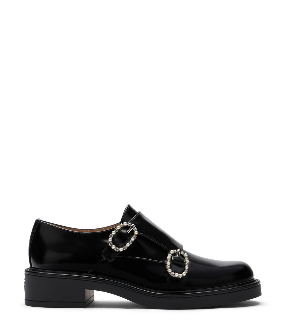 Stuart Weitzman LEIGHTON MONK STRAP BLACK SJ312APSBLK