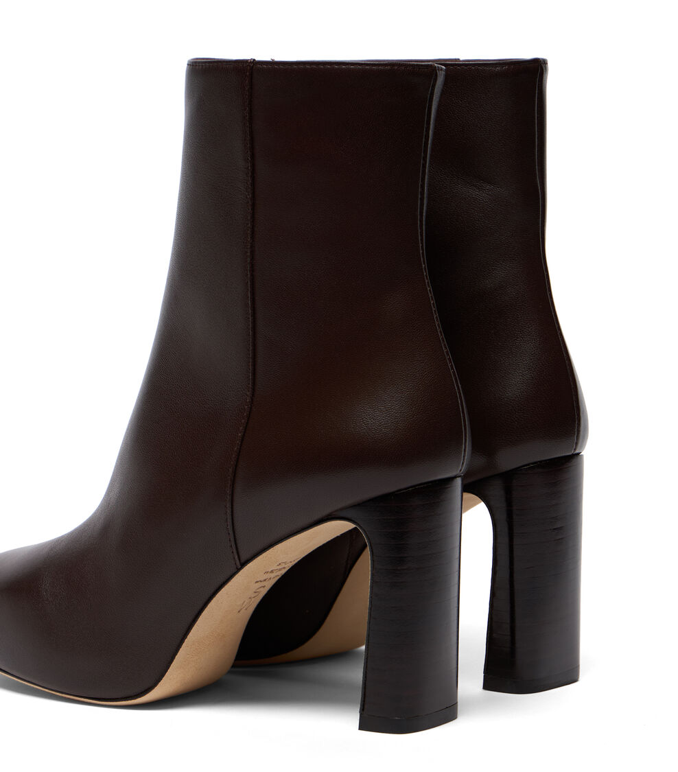 Stuart Weitzman BABETTE PLATFORM ZIP BOOTIE WALNUT/MARRON VINO SM995DEKYJU