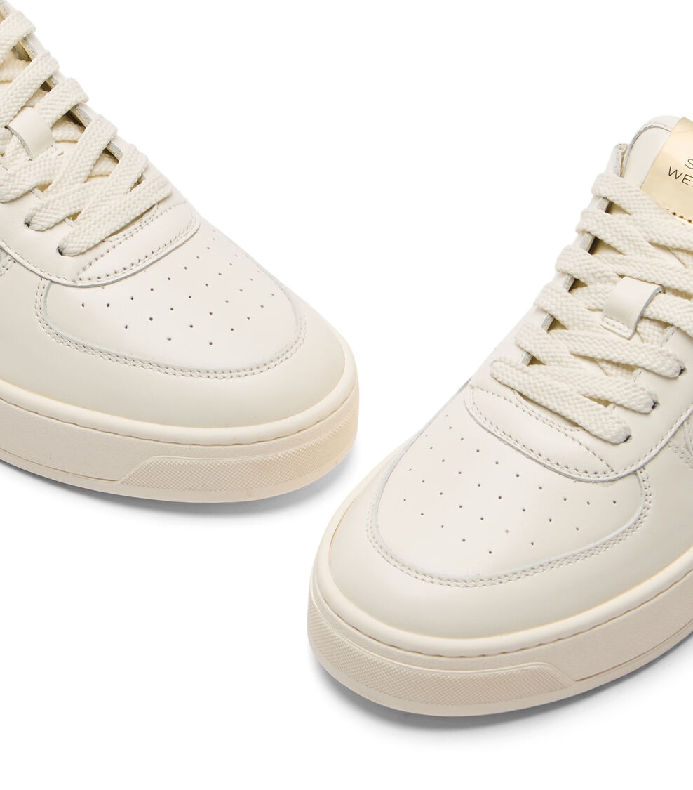 Stuart Weitzman SW COURTSIDE MONOGRAM SNEAKER BUTTER/GLAZE/GOLD SJ510CSLXF3