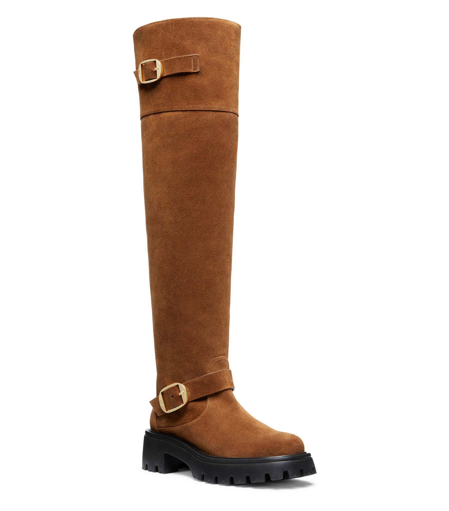 EMERSON MOTO TALL BOOT in COFFEE for Women Stuart Weitzman