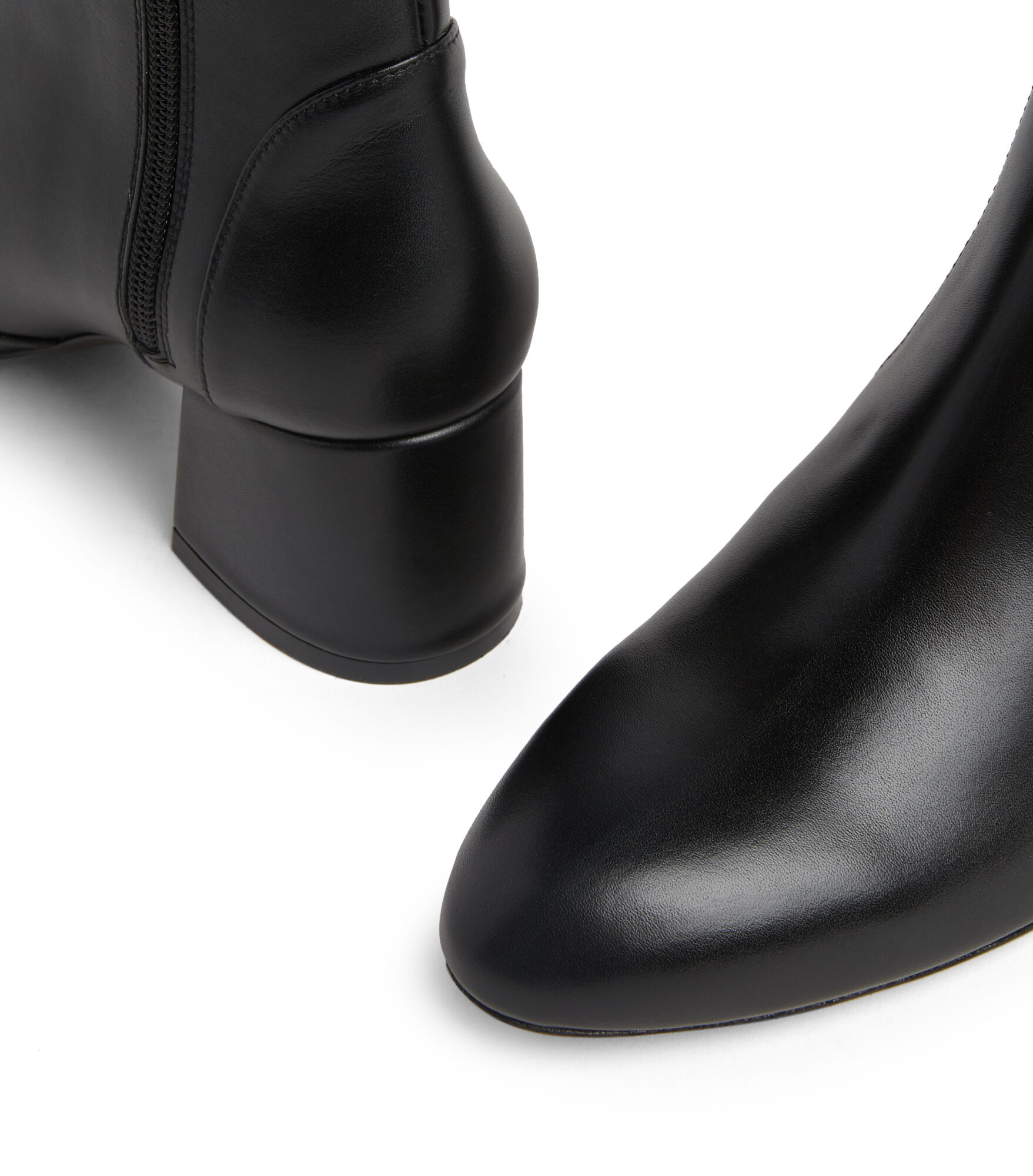 FLAREBLOCK 60 ZIP BOOTIE in BLACK for Women | Stuart Weitzman®