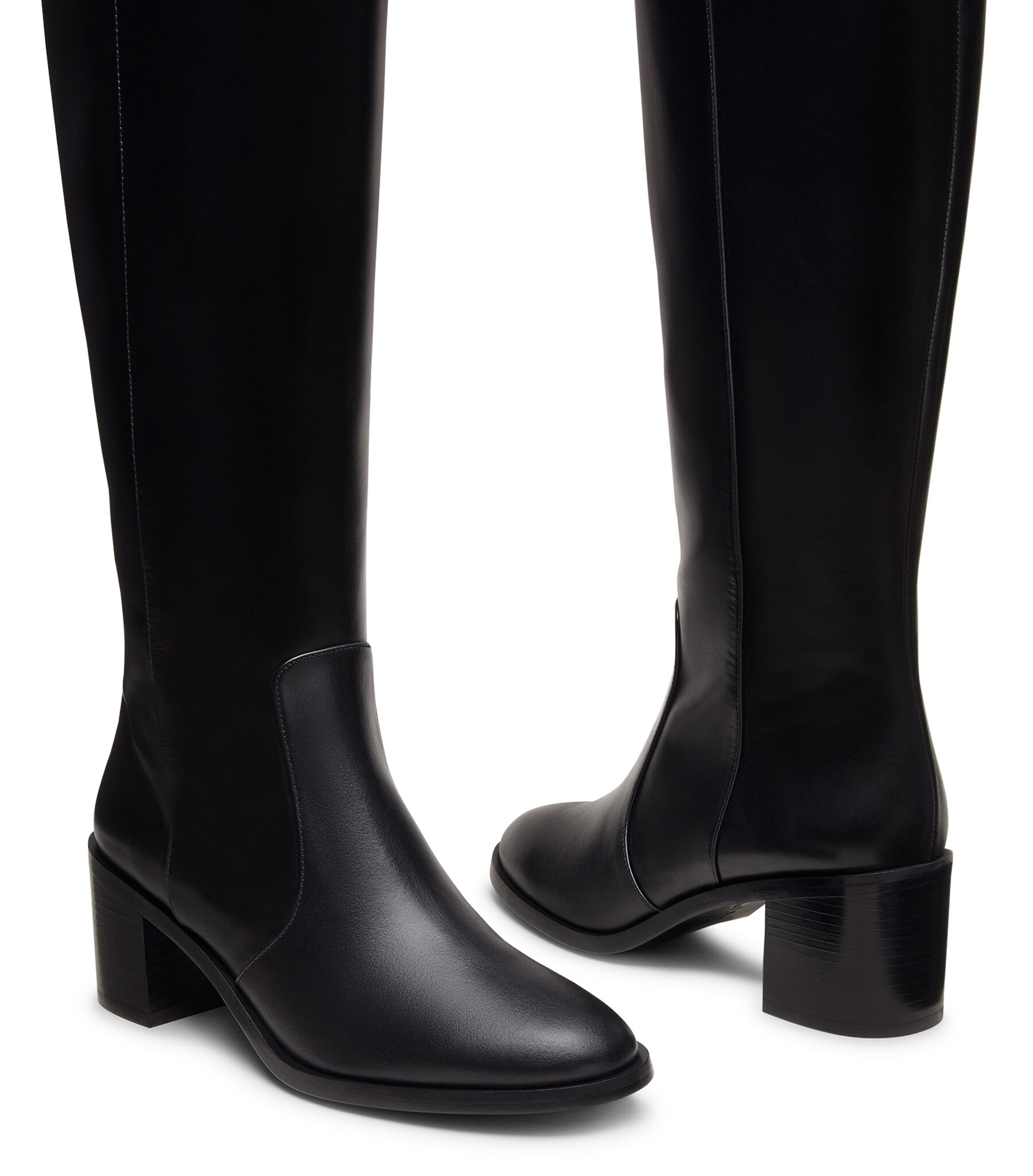 Black leather women's esme boots deals