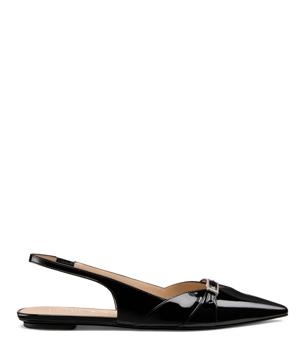 Stuart Weitzman GEORGIE SLINGBACK BLACK SM975PATBLK