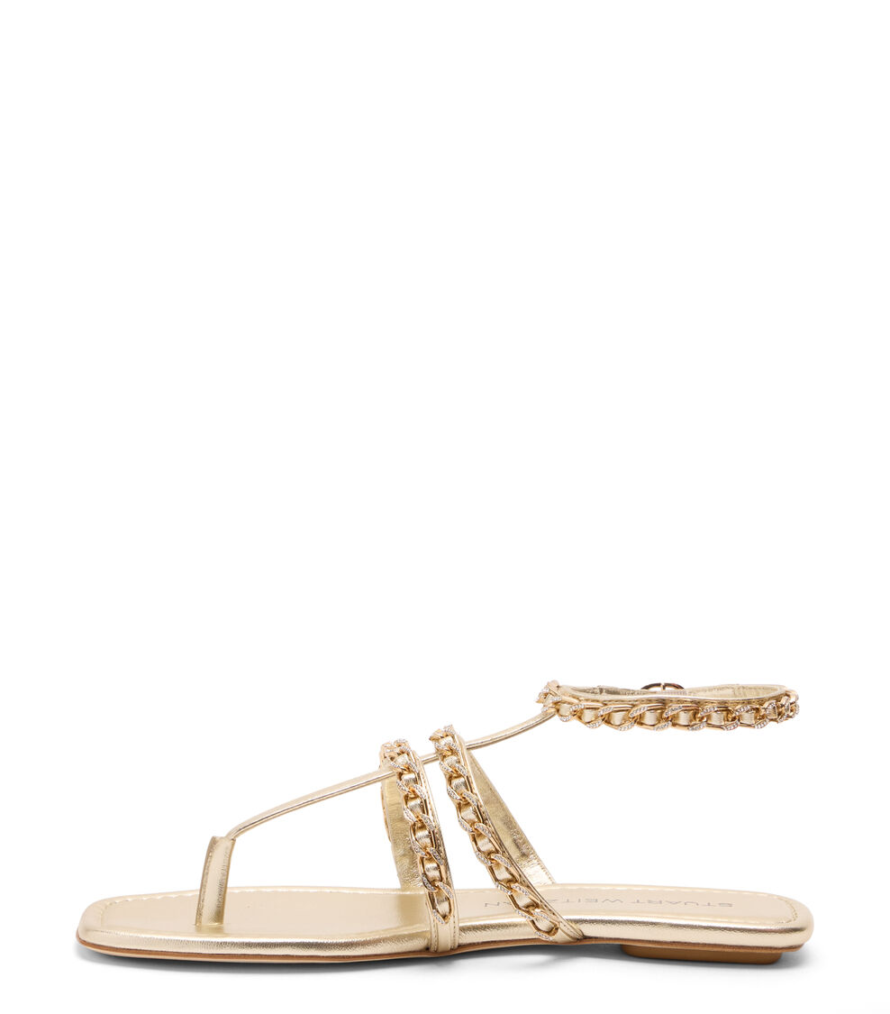 Stuart Weitzman SOLUXE CRYSTAL SANDAL PLATINO SM940LIDPYB